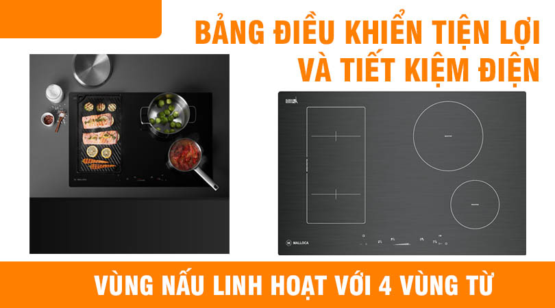 Bếp từ Malloca MH-04I BM - Bản điều khiển tiện lợi